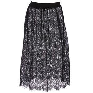 Black Lace Skirt Extender/Lace Slip